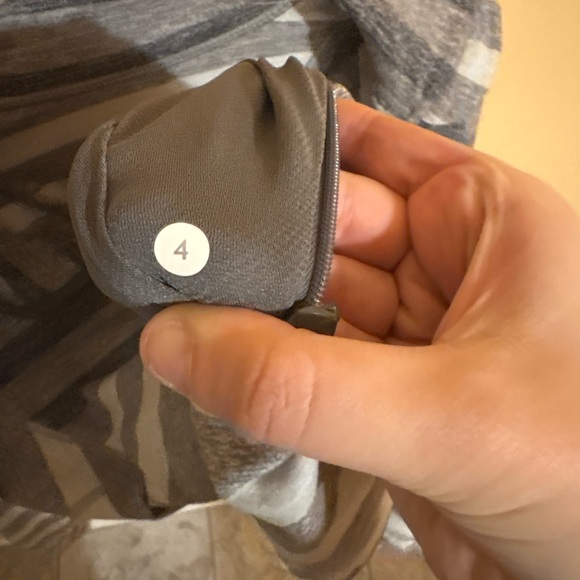 LAST CHANCE | Lululemon Race Your Pace Gray Striped 1/2 Zip Pullover - Picture 4 of 8